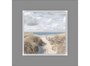 4019449422560 - PRO ART Aludibondbild BEACH I (LB 50x50 cm) LB 50x50 cm bunt Alubild Metallbild