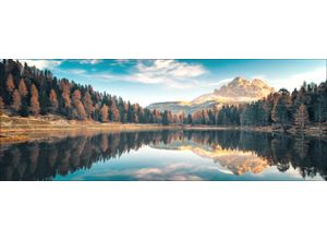 4019449469893 - PRO ART Glasbild BERGSEE III (BHT 80x30x130 cm) BHT 80x30x130 cm bunt Acrylglasbild