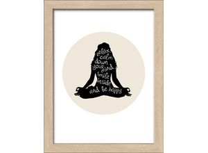 4019449493461 - Gerahmtes Bild NAMASTE (BHT 19x24x180 cm) PRO ART