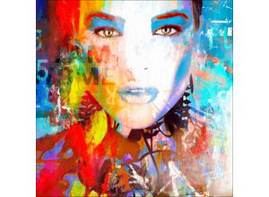 4019449497155 - PRO ART Glasbild COLOURFUL WOMAN IV (BHT 50x50x130 cm) BHT 50x50x130 cm bunt Acrylglasbild