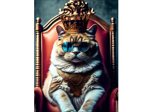 4019449503627 - Glasbild THE CAT IS KING