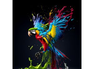 4019449509711 - Glasbild COLORFUL ARA