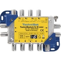 4019588032606 - TechniSwitch 5 8 mini - Multiswitch Satelliten- terrestrisches Signal - Blau Gelb (0000 3260) - Technisat