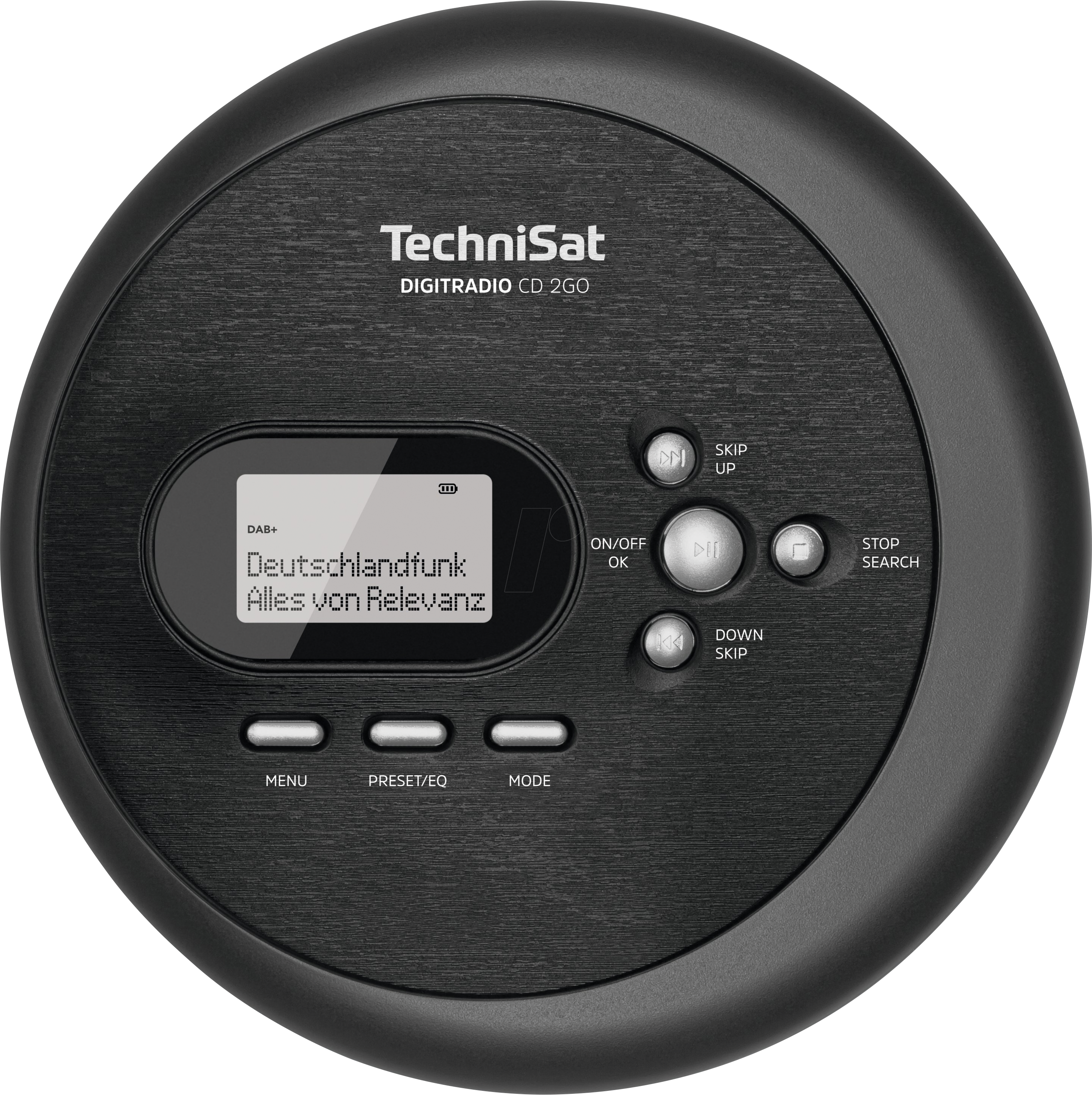 4019588039421 - 0000 3942 TechniSat DIGITRADIO CD 2GO Discman (CD-Player DAB+ UKW MP3 mit Resume-Funktion Kopfhöreranschluss Equalizer)