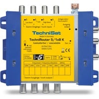 4019588132900 - TechniSat Technirouter 5 1x8 G-R SAT Multischalter Eingänge (Multischalter) 5 (4 SAT 1 terrestrisch) Teilnehmer-Anzahl 8