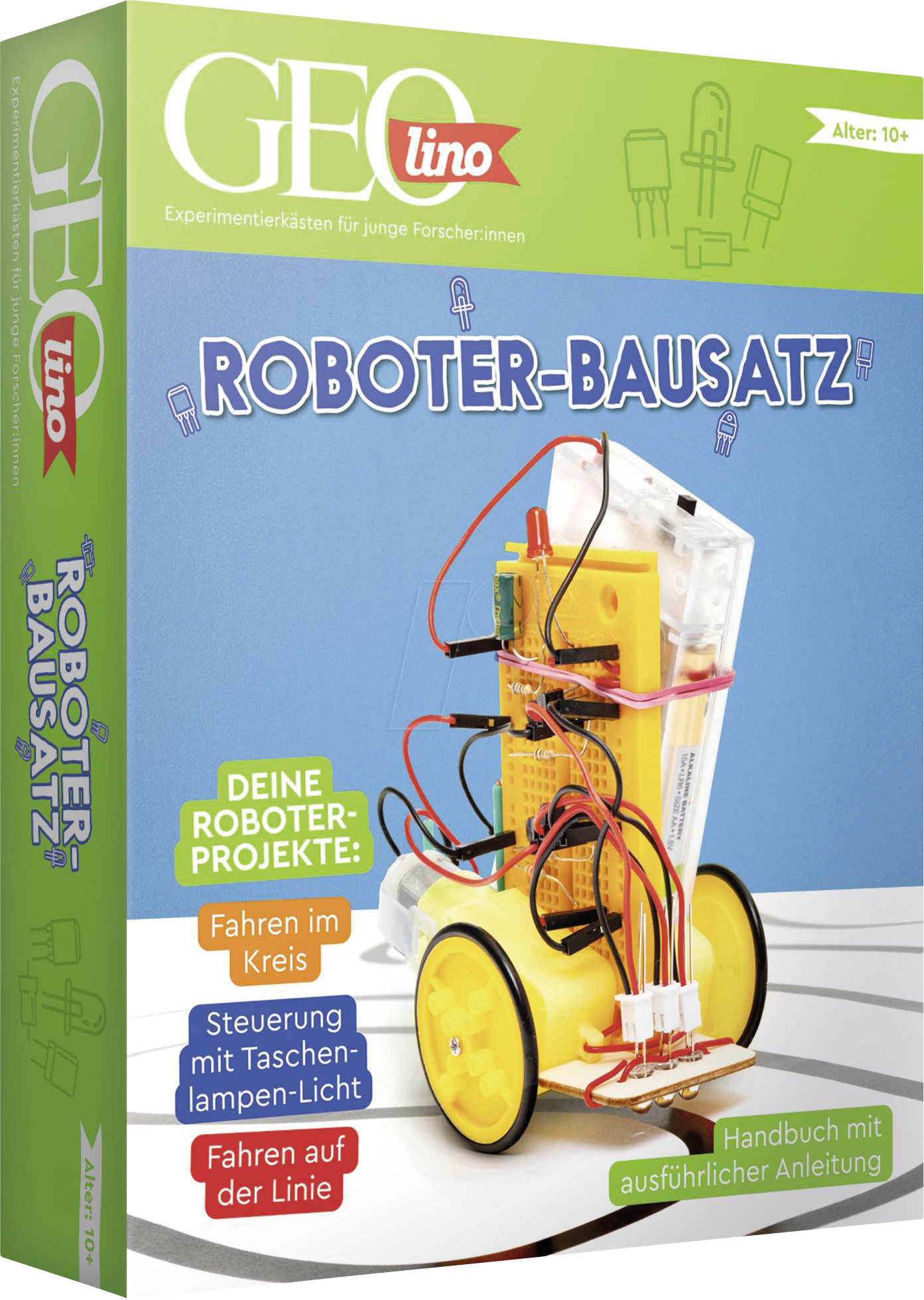 4019631671585 - Franzis GEOlino Bausatz Roboter inkl Anleitung ohne Löten ab 10 Jahren