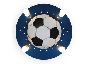 4019698127766 - Deckenleuchte Fußball vierflammig dunkelblau-weiß