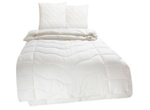 4019793473867 - Bettdecke + Kopfkissen BE FAIR LIFE Tencel KbA Bettwaren-Sets Gr B L 135 cm x 200 cm 2 B L 80 cm x 80 cm (2) beige (natur) Tencel Bettdecken