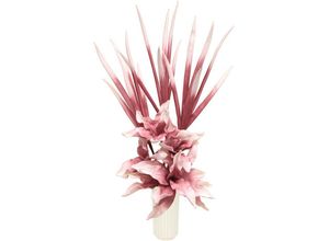 4019844770440 - Kunstblume IGEA Soft-Blumenarrangement Kunstpflanzen Gr B H 50 cm x 90 cm 1 St rosa Kunst-Blumen Keramikvase