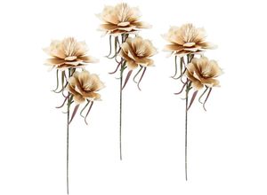 4019844782641 - Kunstblume IGEA Soft-Magnolie Kunstpflanzen Gr B H 23 cm x 84 cm 3 St beige Kunst-Blumen 3er Set