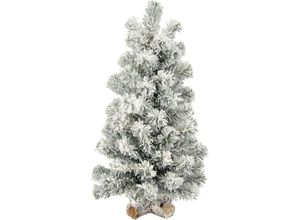 4019844788179 - Dekobaum IGEA Weihnachtsdeko Weihnachtsbaum Dekofiguren Gr B H T 30 cm x 60 cm x 30 cm grün (grün weiß) Dekoweihnachtsbäume Tannenbaum auf Holzfuß mit Kunstschnee 60 cm