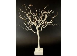 4019844789336 - LED Baum IGEA Künstlicher Weihnachtsbaum Weihnachtsdeko Kunstbaum Lampen Gr Ø 34 cm Höhe 70 cm 1 St weiß Dekofiguren Deko-Baum mit Schnee und Beleuchtung auf Holzfuß Höhe 70 cm