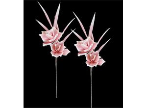 4019844790608 - Kunstblume IGEA Softschaum-Rose Kunstpflanzen Gr B H L 13 cm x 62 cm x 10 cm 2 St rosa Kunst-Blumen Rosenzweig