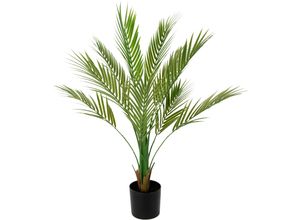 4019844791230 - Kunstbaum IGEA Areca Palme im Topf künstlich Kunstpalme Kunstpflanze Goldfruchtpalme grün B46cm H80cm L46cm Kunststoff Kunstpflanzen Kunstbaum Dekopflanze Zimmerpflanze Zimmerpalme Tropische Grünpflanze