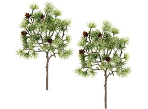 4019844793531 - Winterliche Kunstpflanze IGEA Kunstzweig mit Zapfen Weihnachtdeko grün B14cm H37cm T10cm Kunststoff Kunstpflanzen aus Kunststoff 2er Set grün natur
