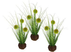 4019844798475 - Kunstgras IGEA Künstliches Gras Knopfgras\ grün B10cm H26cm L10cm Kunststoff Kunstpflanzen Im Reisig-Nest 3er Set
