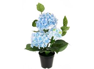 4019844802615 - Kunstblume IGEA Hortensien blau B35cm H50cm L35cm Polyester Kunstpflanzen