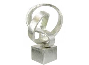 4019844802851 - IGEA Dekofigur Moderne Deko Skulptur (1 St) Ornamente Statue Dekoration Figuren Geschenkidee silber silberfarben