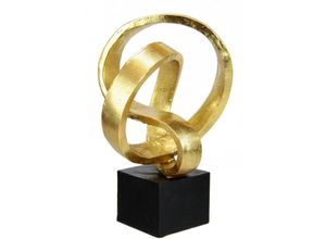 4019844802875 - IGEA Dekofigur Moderne Deko Skulptur (1 St) Ornamente Statue Dekoration Figuren Geschenkidee silber goldfarben