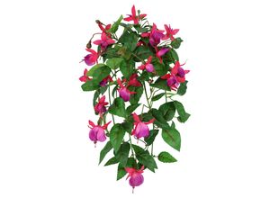 4019844806538 - Kunstpflanze IGEA Kunstblume Fuchsie pink (fuchsia) B25cm H40cm L23cm Polyester Kunstpflanzen Dekoblume Hängende Blumen mit Blüten Künstliche Blumen Hängeblume