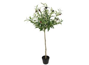4019844810634 - IGEA Kunstpflanze »Künstlicher Olivenbaum mit schwarzen Früchten« Auf Stamm Kugelbaum Ölbaum Grünpflanze Kunstbaum Dekobaum Baum Pflanze