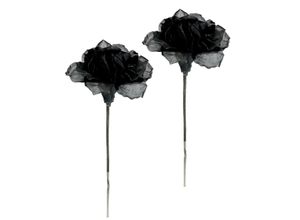 4019844816698 - Kunstblume IGEA Amaryllis 2er Set schwarz B16cm H60cm L12cm Polyester Kunstpflanzen 60cm Blumen Zweig Dekozweig Weihnachtsdeko Weihnachtsblume Deko