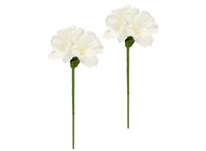 4019844816711 - Kunstblume IGEA Amaryllis 2er Set weiß B16cm H60cm L12cm Polyester Kunstpflanzen 60cm Blumen Zweig Dekozweig Weihnachtsdeko Weihnachtsblume Deko