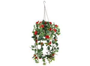 4019844823313 - Kunstpflanze IGEA Künstlicher Rosenbusch im Korb rot B30cm H80cm L26cm Polyester Kunstpflanzen Rosen Deko Kunstblumen Seidenblumen Blumen Blumengirlande Rosenranke 4019844823313 - Kunstpflanze IGEA Künstlicher Rosenbusch im Korb rot B30cm H80cm L26cm Polyester Kunstpflanzen Rosen Deko Kunstblumen Seidenblumen Blumen Blumengirlande Rosenranke