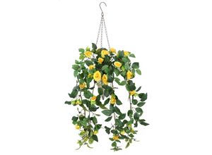 4019844823337 - Kunstpflanze IGEA Künstlicher Rosenbusch im Korb gelb B30cm H80cm L26cm Polyester Kunstpflanzen Rosen Deko Kunstblumen Seidenblumen Blumen Blumengirlande Rosenranke 4019844823337 - Kunstpflanze IGEA Künstlicher Rosenbusch im Korb gelb B30cm H80cm L26cm Polyester Kunstpflanzen Rosen Deko Kunstblumen Seidenblumen Blumen Blumengirlande Rosenranke