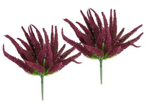 4019844824853 - Kunstpflanze IGEA Erikabusch 2er Set burgund lila B25cm H25cm L25cm Kunststoff Kunstpflanzen 25cm Heidenkraut Strauch Dekopflanze Dekoblume Bouquet Pflanze