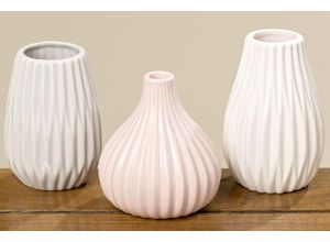 4020607455467 - Vase Wilma 3er-Set H13 x ⌀10 cm Creme Rosa