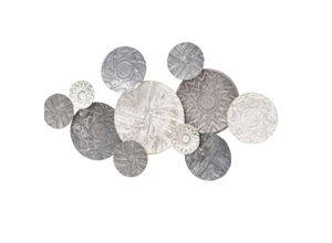 4020607614659 - Wanddekoobjekt HOME AFFAIRE Caritan Wanddekoobjekte Gr B H T 110 cm x 60 cm x 8 cm grau Wanddekoration Wanddekoobjekte Wanddeko Wanddekoration aus Metall Used-Optik Wohnzimmer