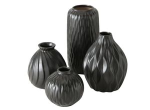 4020607700277 - Mm_unverified_brand - Boltze Vase Zalina 4-teilig schwarz Blumenvase Keramik Vase für Blumen 4020607700277 - Mm_unverified_brand - Boltze Vase Zalina 4-teilig schwarz Blumenvase Keramik Vase für Blumen