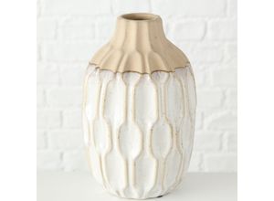 4020607719057 - Vase MALIA (DH 15x25 cm) DH 15x25 cm beige Blumenvase Blumengefäß