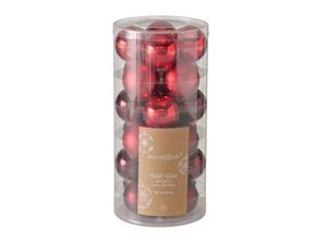 4020607794122 - Weihnachtskugeln Ø 6 cm 24 tlg Ø 6cm Rot Weinrot