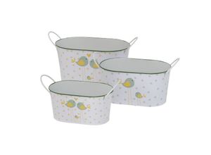 4020607841932 - Pflanztopf Gitta 3er Set 23-30 x 12-16 x 125-16 cm weiß