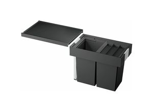 4020684651080 - BLANCO Mülltrennsystem Flexon II 30 2 Mülleimer Kunststoff Stahlblech 300 mm Untermass Gr B H T 40 cm x 37 cm x 26 cm 16 l schwarz Mülltrennsysteme