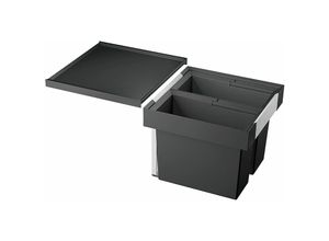 4020684651097 - BLANCO Mülltrennsystem Flexon II 45 2 Mülleimer Kunststoff Stahlblech 450 mm Untermass Gr B H T 40 cm x 37 cm x 41 cm 32 l schwarz Mülltrennsysteme