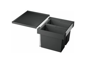 4020684651103 - BLANCO Mülltrennsystem Flexon II 50 2 Mülleimer Kunststoff Stahlblech 500 mm Untermass Gr B H T 40 cm x 37 cm x 46 cm 38 l schwarz Mülltrennsysteme