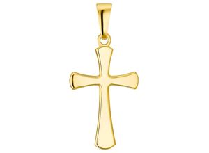 4020689038510 - Ketten-Anhänger AMOR Cross 9038510 Schmuckanhänger Gr Gelbgold 585 06 g gelb (gelbgoldfarben) Damen Anhänger Made in Germany