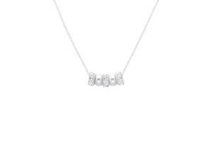 4020689136230 - Kette mit Anhänger AMOR Perlen Anhänger 9136230 Halsketten Gr mit Zirkonia Silber 925 (Sterlingsilber)-Perlen Länge 45 cm weiß (silberfarben kristallweiß weiß) Damen Ketten mit Anhänger Zirkonia (synth) und Süßwasserzuchtperle