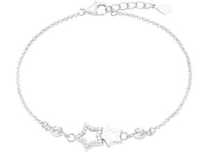 4020689261611 - Armband AMOR 9261611 Sterne Armbänder Gr Silber 925 (Sterlingsilber) silberfarben (silberfarben weiß) Damen Armbänder Silber mit Zirkonia (synth)