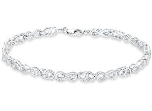 4020689292219 - Silberarmband AMOR Schmuck Geschenk Armkette Herz Liebe Infinity Unendlichkeit Armbänder Gr Silber 925 (Sterlingsilber) silberfarben (silber 925 weiß) Damen Armbänder Silber mit Zirkonia (synth)