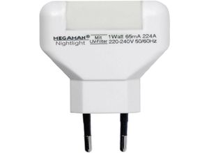 4020856200016 - MM001 MM001 LED-Nachtlicht Rechteckig led Warmweiß Weiß - Megaman