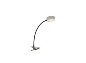 4020856858545 - LIGHTME Tischleuchte Powerlens Flex Klemme titanfarben