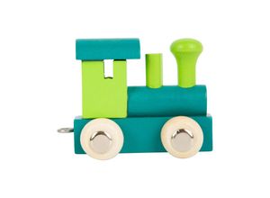 4020972103475 - - Wooden Letter Train Locomotive Green