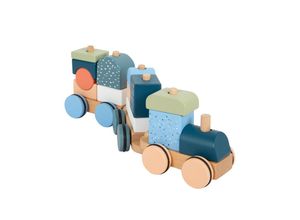 4020972124494 - - Wooden Stacking Block Train Arctic 16 pieces