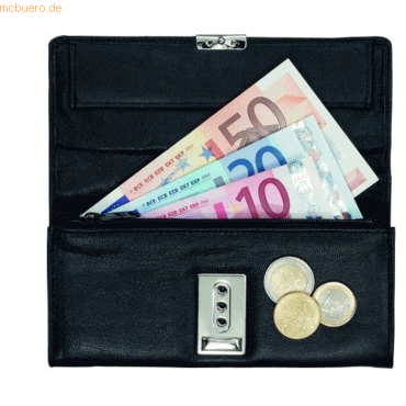 4021068420667 - Kellnerbörse 175x10cm Leder mit Metallkette schwarz