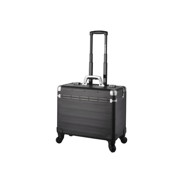 4021068451692 - ALUMAXX Business Trolley PANDORA mit Tragegriff und Rollen Aluminium mattschwarz