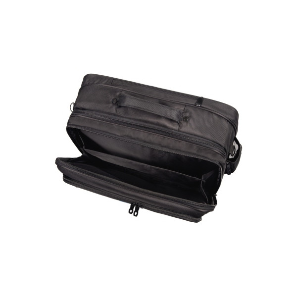 4021068462155 - Laptoptrolley LIGHTPAK® für 1 Notebook bis 17 Hauptfach & 3 Reißverschlussfächer Netztasche Laufrollen Recycling-PET schwarz